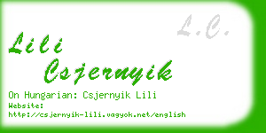 lili csjernyik business card